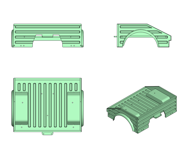 Crawler Scaler Cross-RC PG4 rear Body 3D Print 218013 Crawler Scaler Cross-RC PG4 rear Body 3D Print 218013