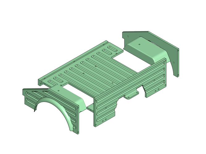 Crawler Scaler Cross-RC PG4 rear Body 3D Print 218015 Crawler Scaler Cross-RC PG4 rear Body 3D Print 218015