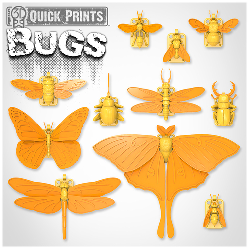 Bugs - by 3DKitbash.com 3D Print 21805