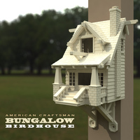 Small the American Craftsman Bungalow Birdhouse 3D Printing 21825