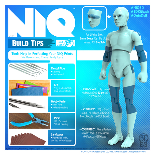 NiQ, The 3D-Printable Action Figure - by 3DKitbash.com 3D Print 21833