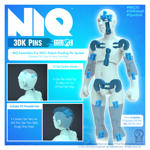 NiQ, The 3D-Printable Action Figure - by 3DKitbash.com 3D Print 21834