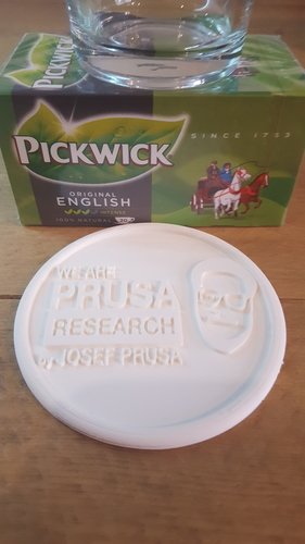 Original Josef Prusa coaster (v2) 3D Print 218374 Original Josef Prusa coaster (v2) 3D Print 218374