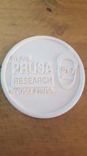Original Josef Prusa coaster (v2) 3D Print 218376 Original Josef Prusa coaster (v2) 3D Print 218376