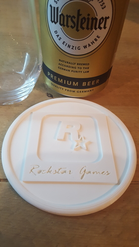 Rockstar Games coaster 3D Print 218381 Rockstar Games coaster 3D Print 218381