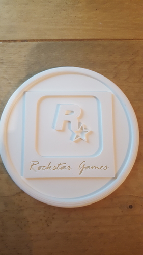 Rockstar Games coaster 3D Print 218383 Rockstar Games coaster 3D Print 218383