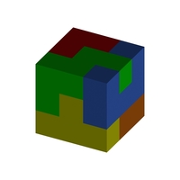 Small 3-D Cube Puzzle 3" X 3" (Level 0001) 3D Printing 218589