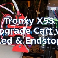 Small Tronxy X5S Upgrade Extruder Cart v2 - Leds & EndStop 3D Printing 218678