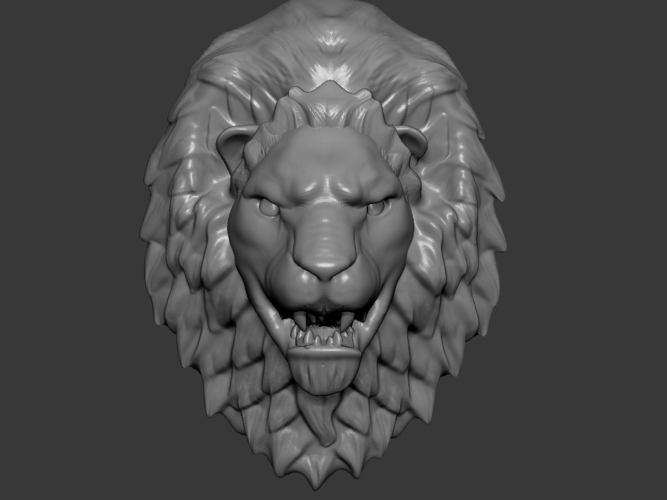 Lion Head 3D Print 218733 Lion Head 3D Print 218733