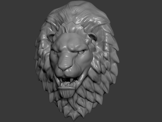 Lion Head 3D Print 218734 Lion Head 3D Print 218734