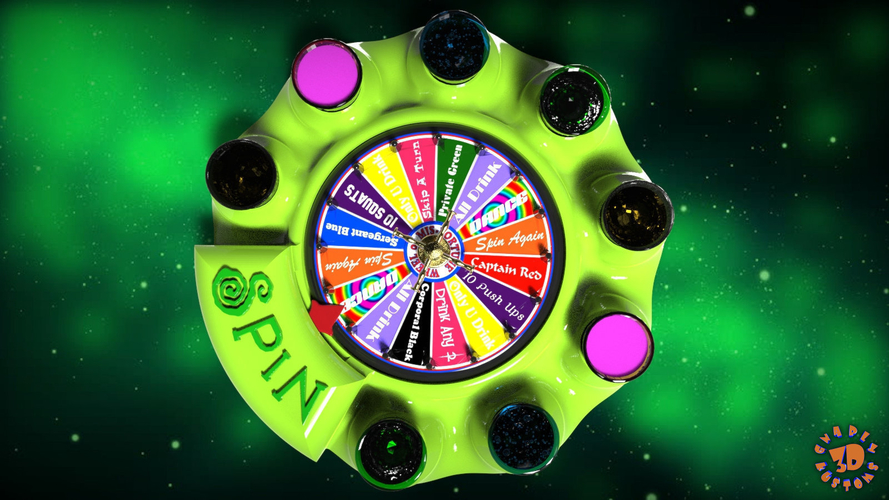 Wheel of Mis-fortune (Shot Drinking Game) 3D Print 218873