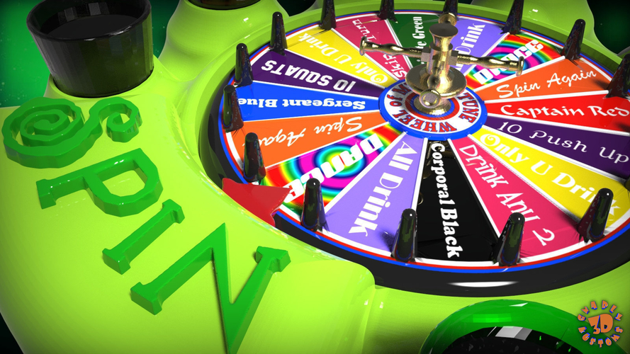 Wheel of Mis-fortune (Shot Drinking Game) 3D Print 218876