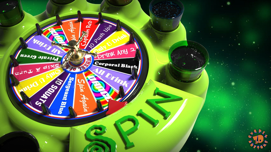Wheel of Mis-fortune (Shot Drinking Game) 3D Print 218879