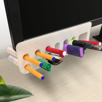 Small Desk Organiser Pen Holder - Monitor Mounted 3D Printing 218992
