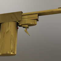 Small 007 The Man With The Golden Gun - Francisco Scaramanga Gun  3D Printing 219380