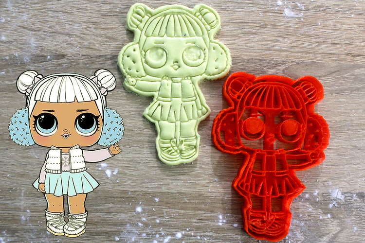 Lol doll cookie cutter 3D Print 219841 Lol doll cookie cutter 3D Print 219841