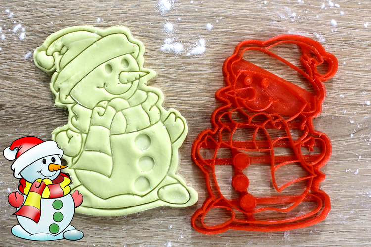 Christmas Cookie Snowman 3D Print 219842 Christmas Cookie Snowman 3D Print 219842