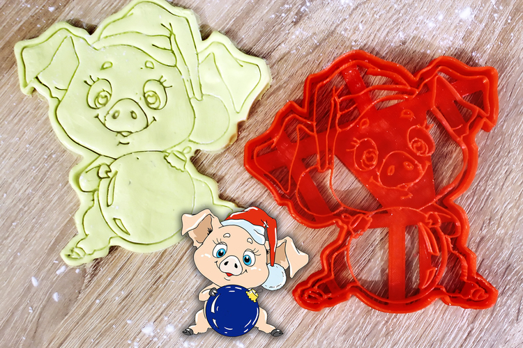 Christmas cookies piggy 3D Print 219843 Christmas cookies piggy 3D Print 219843