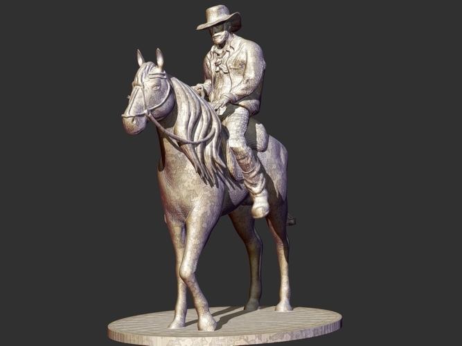 Cowboy Sculpture 3D Print 220297 Cowboy Sculpture 3D Print 220297