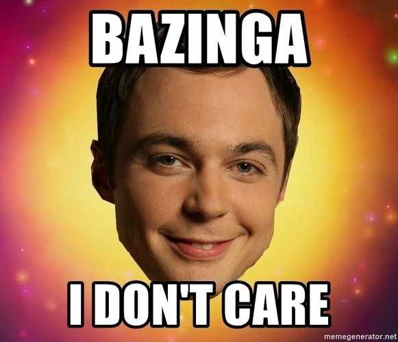 Bazinga! I don't Care (Sheldon) 3D Print 220316