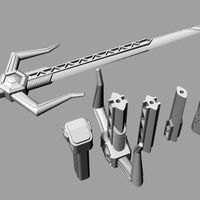 Small Magna defender Power rangers sword 3D Printing 220323