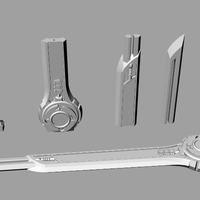 Small Power rangers ninja steel sword 3D print model 3D Printing 220324