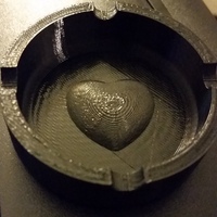 Small Ashtray with heart in the middle 3D Printing 22045