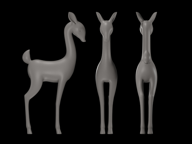 deer 3D Print 220598 deer 3D Print 220598