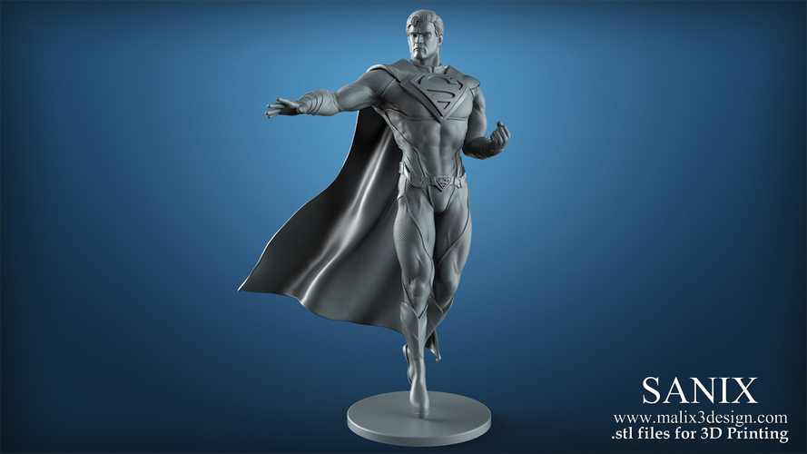 Superman -3d print ready 3D Print 220645 Superman -3d print ready 3D Print 220645