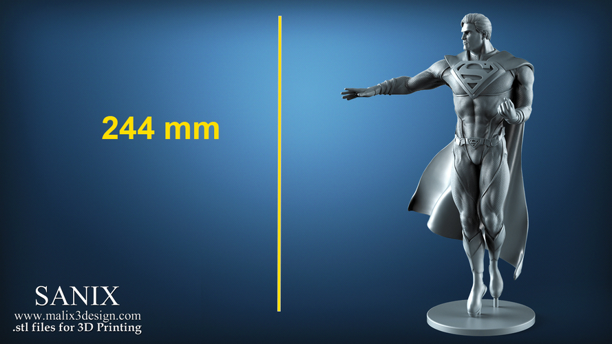 Superman -3d print ready 3D Print 220651 Superman -3d print ready 3D Print 220651