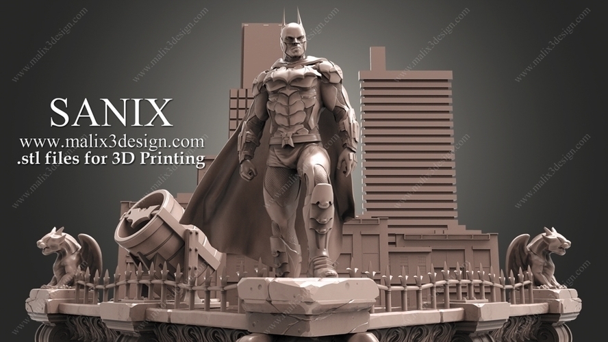 Batman Diorama Scene 3D Print 221194 Batman Diorama Scene 3D Print 221194