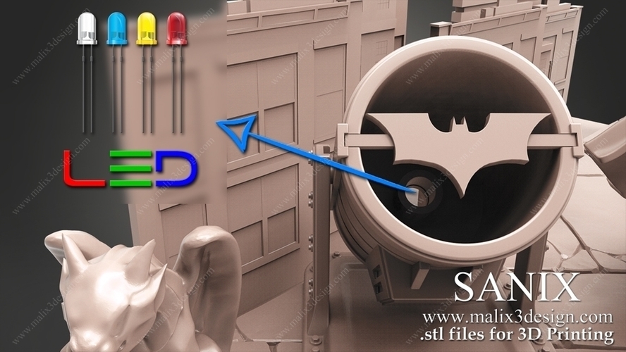 Batman Diorama Scene 3D Print 221200 Batman Diorama Scene 3D Print 221200
