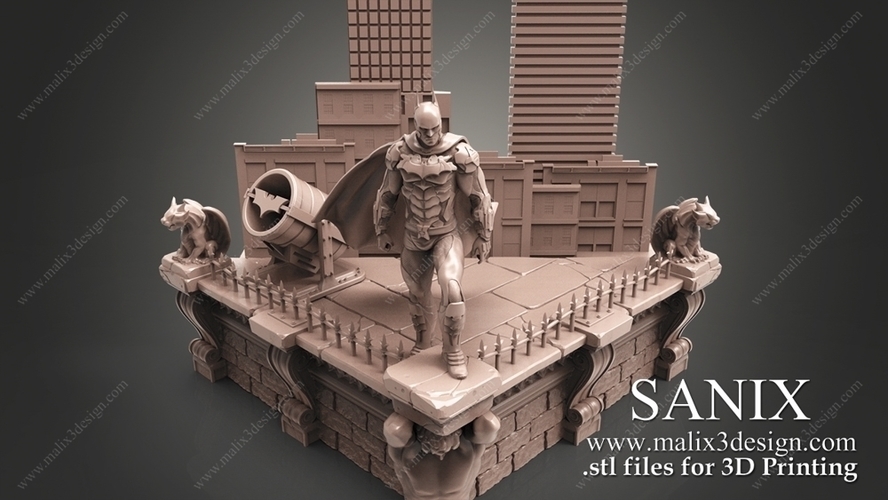 Batman Diorama Scene 3D Print 221202 Batman Diorama Scene 3D Print 221202