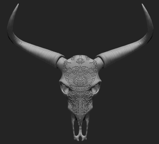 Life Size Bull Skull 3D Print 221287 Life Size Bull Skull 3D Print 221287