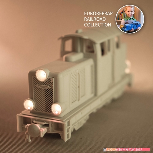 Diesel-02EL locomotive LEGO/ERS,  radio controlled engine/lights 3D Print 221322