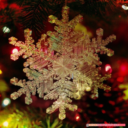 Real snowflake - Christmas Tree decoration - size: 128mm 3D Print 221347