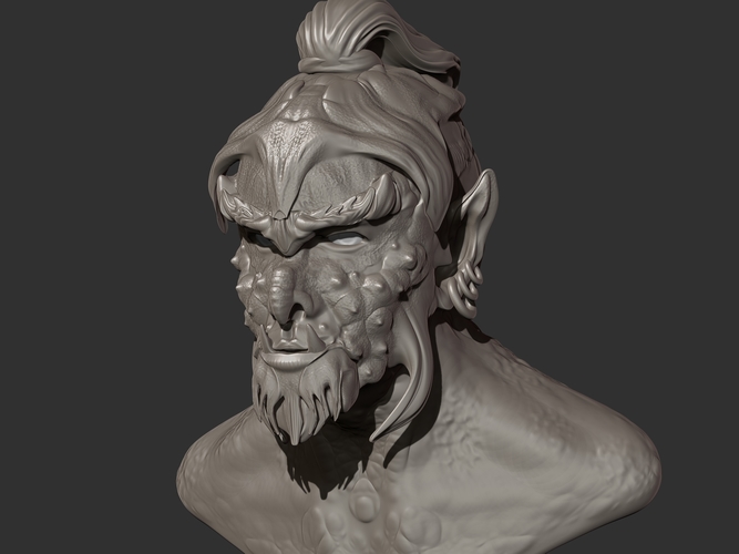 Orc Bust 3D Print 221363 Orc Bust 3D Print 221363