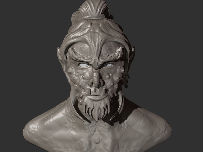 Orc Bust 3D Print 221364 Orc Bust 3D Print 221364