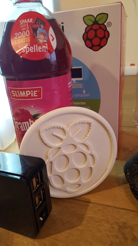 Raspberry Pi coaster 3D Print 221471 Raspberry Pi coaster 3D Print 221471