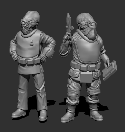 Squid Commander Bundle 3D Print 221742 Squid Commander Bundle 3D Print 221742