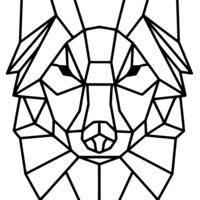 Small Polygon Wolf / Geometrical Animal / Deco / Dekor 3D Printing 221933