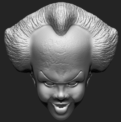 Pennywise Bust 3D Print 222235 Pennywise Bust 3D Print 222235