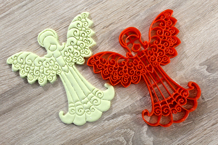 Angel Cookie cutter 3D Print 222327 Angel Cookie cutter 3D Print 222327