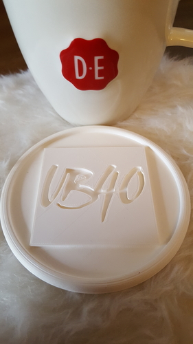 UB40 Coaster 3D Print 223286 UB40 Coaster 3D Print 223286