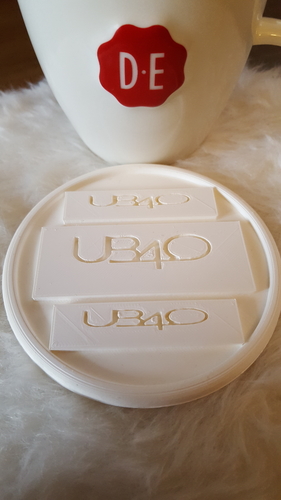 UB40 Coaster v2 3D Print 223294 UB40 Coaster v2 3D Print 223294