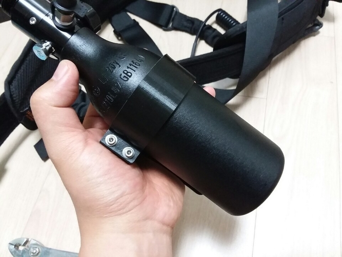 hpa 60mm tank molle holder. 3D Print 223430 hpa 60mm tank molle holder. 3D Print 223430