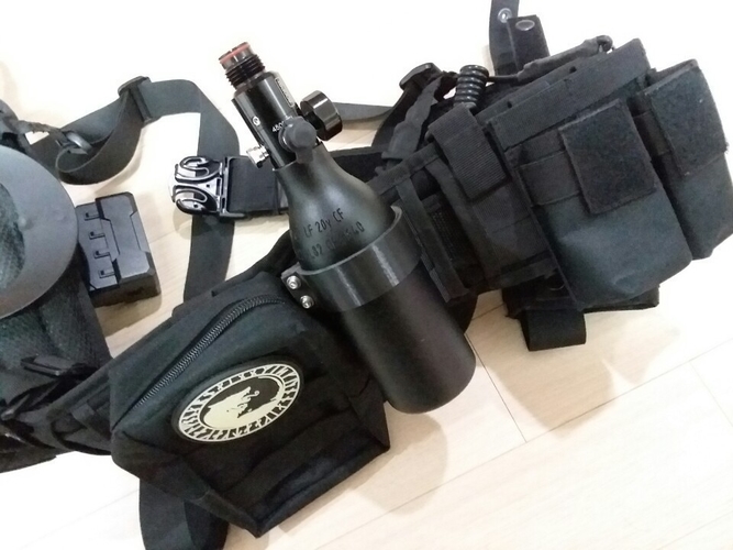 hpa 60mm tank molle holder. 3D Print 223431 hpa 60mm tank molle holder. 3D Print 223431