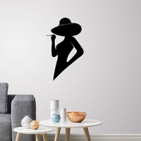 Small Silhouette lady profile wall Art 3D Printing 223514