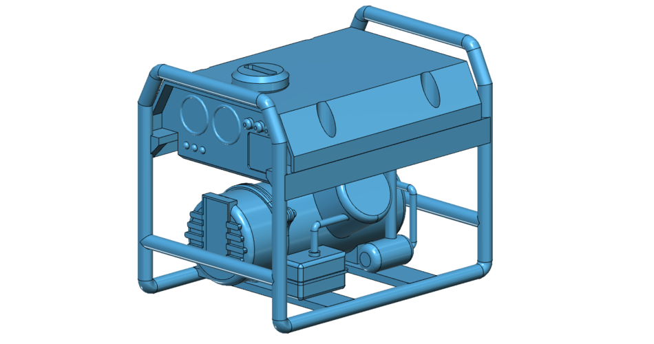 gas engine generator 1/10 3D Print 224387 gas engine generator 1/10 3D Print 224387