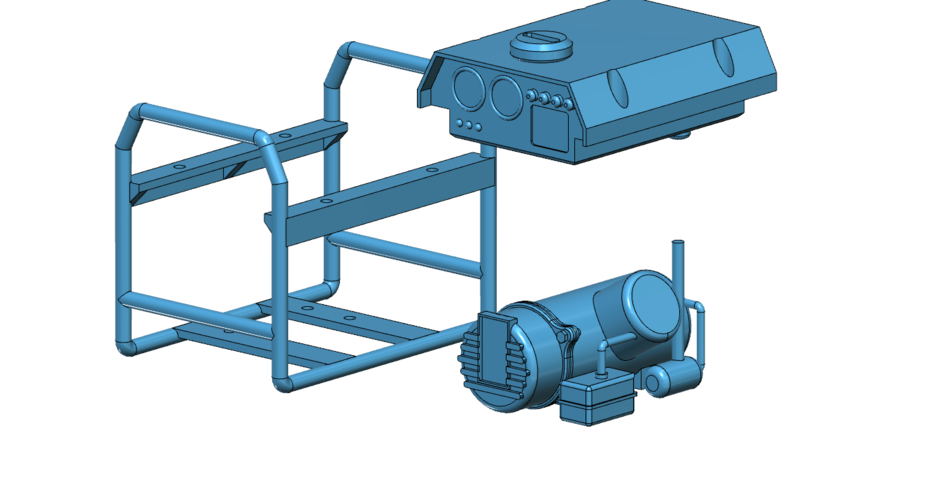 gas engine generator 1/10 3D Print 224388 gas engine generator 1/10 3D Print 224388